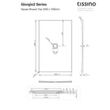 Tissino Rectangle Shower Tray Tissino Giorgio2 Rectangle Shower Tray in White Slate