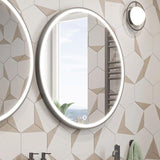 Crosswater Illuminated Mirror 500mm / Slate Crosswater Infinity Round Framed LED Illuminated Mirror