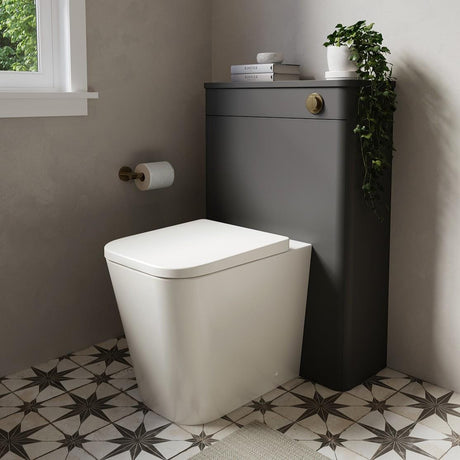 Saneux WC Back To Wall Unit Matte Anthracite Saneux Hyde WC Unit - 600mm Wide