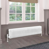 Eastbrook 300 x 1373 / Electric Only Eastbrook Rivassa Traditional 4 Column Radiator in Gloss White