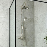 Vado Exposed Shower Set Bright Nickel Booth & Co. Axbridge Exposed Shower Valve Set with Rigid Riser, Shower Head and Handset