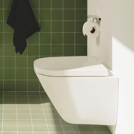 Roca Wall Hung Toilet Roca The Gap Round Compact Wall Hung Rimless Toilet with Soft Close Seat