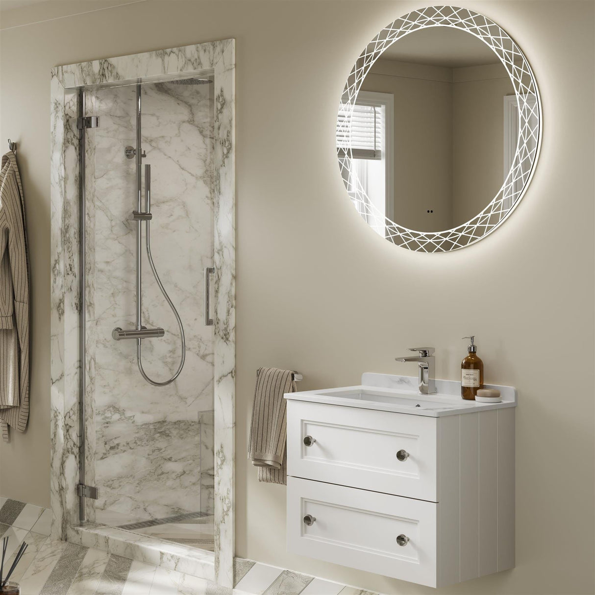 hib. Illuminated Mirror hib. Bellus Round LED Illuminated Mirror