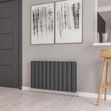 Eastbrook Panel Radiator 600 x 1040 / Central Heating Eastbrook Guardia Straight Horizontal Aluminium in Matt Anthracite