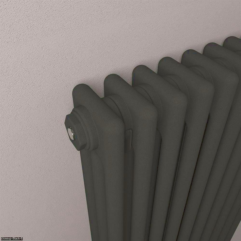 Eastbrook Rivassa Traditional 3 Column Radiator in Matt Black