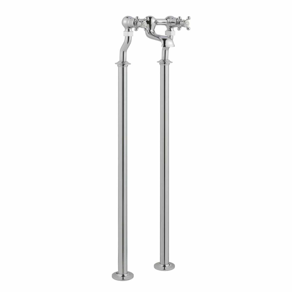 JTP Freestanding Bath Filler Chrome JTP Grosvenor Cross Freestanding Bath Shower Filler
