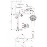 Ideal Standard Bath Shower Mixer Ideal Standard Cerabase Single Lever Bath Shower Mixer Tap with Shower Set in Chrome