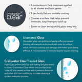 Crosswater Bath Screen Crosswater Clear 6 Double Panel Hinged Bath Screen