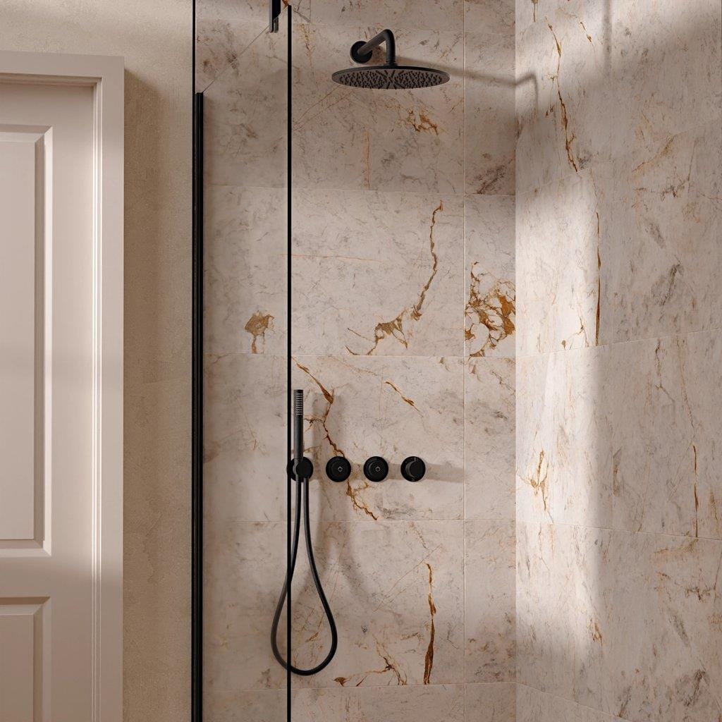 UK Bathroom Store Concealed Shower Set Crosswater Module Shower Set 8 - 2 Outlet with Pencil Handset and Overhead Shower