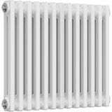 Aquarius Bathrooms Column Radiator 500mm x 605mm Aquarius Foundry Horizontal 2 Column Radiator in White