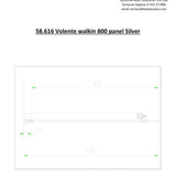 Eastbrook Side Panel 800mm Eastbrook Volente Frameless Side Panel in Polished Chrome