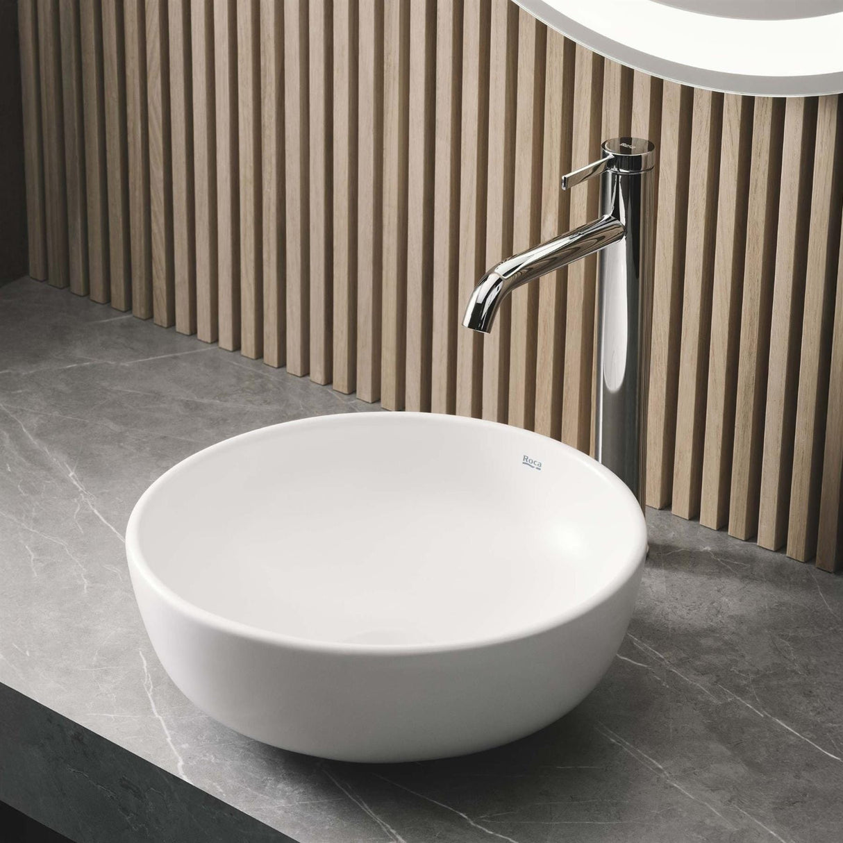 Roca Tall Basin Tap Chrome Roca Ona Tall Basin Mixer Tap with Click Clack Waste and Cold Start