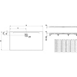 Laufen Laufen Marbond PRO Rectangular Tray with Waste in White