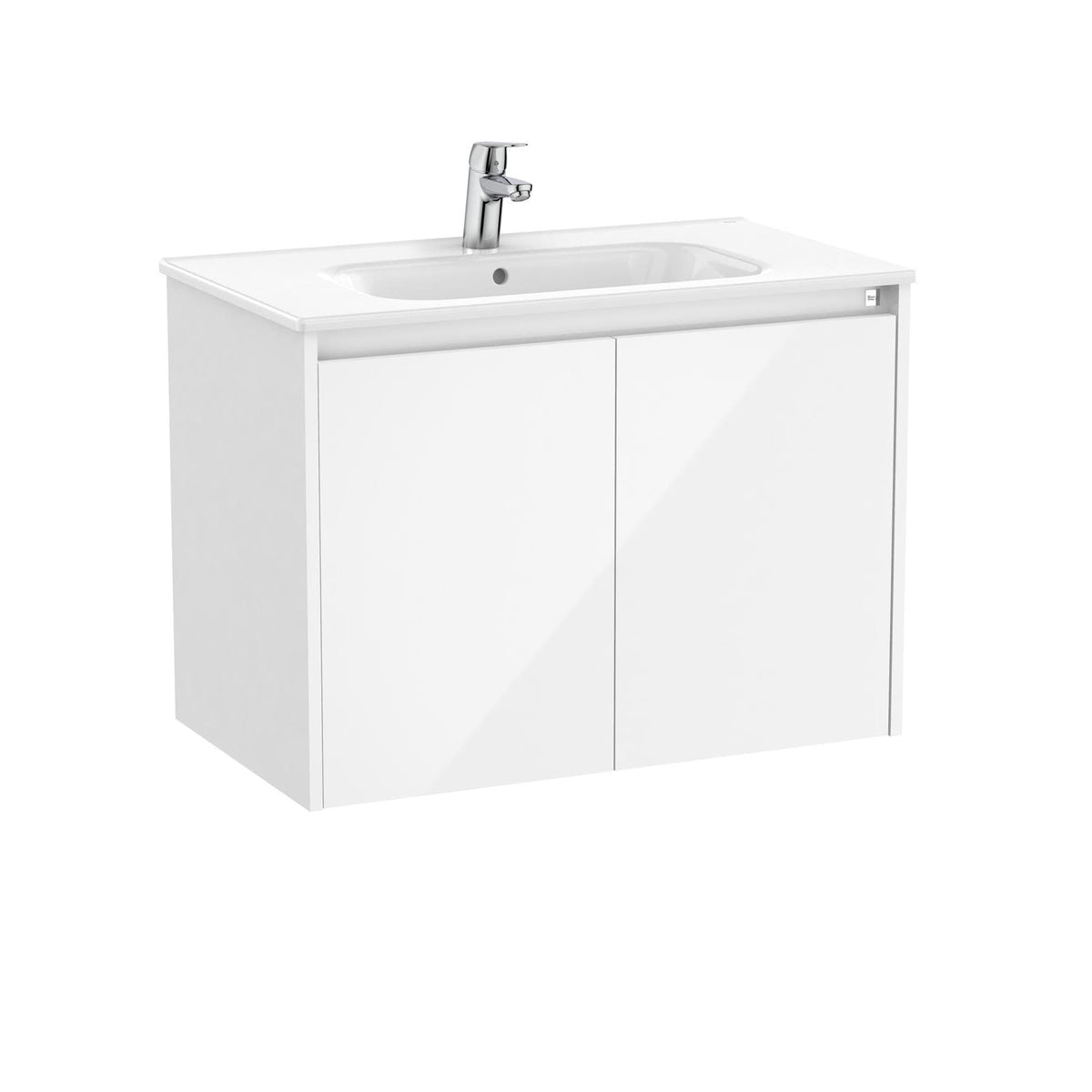 Roca Tenet 800mm Wall Mounted Two Door Vanity Unit with Basin