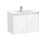 Roca Tenet 800mm Wall Mounted Two Door Vanity Unit with Basin