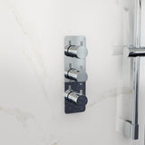 Imex Concealed Shower Valve Imex Ravine 2 Outlet, 3 Handle Concealed Thermostatic Shower Valve