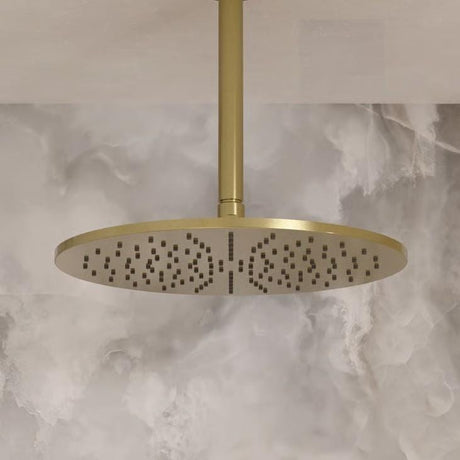 Crosswater Fixed Shower Head 300mm / Stainless Brushed Brass Effect Crosswater 3ONE6 Shower Head