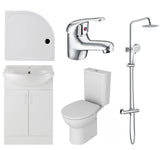 Aquarius Complete Bathroom Suite Aquarius Urbano Complete Vanity Shower Suite (with 900mm Quadrant Enclosure)