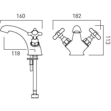 Vado Mono Basin Tap Booth & Co. Axbridge Mono Basin Mixer Tap