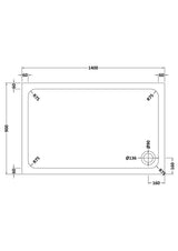Aquarius Bathrooms Quadrant Shower Tray 1400x900mm Aquarius Urbano 45mm Rectangular Stone Resin Anti Slip Shower Tray