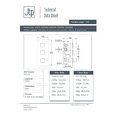 JTP Concealed Shower Valve JTP HIX 3 Outlet, 3 Handle Horizontal Thermostatic Concealed Shower Valve