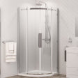 Eastbrook Quadrant Shower Enclosure Chrome / 800 x 800mm / Universal Eastbrook Corniche 2000 8mm Quadrant Shower Enclosure
