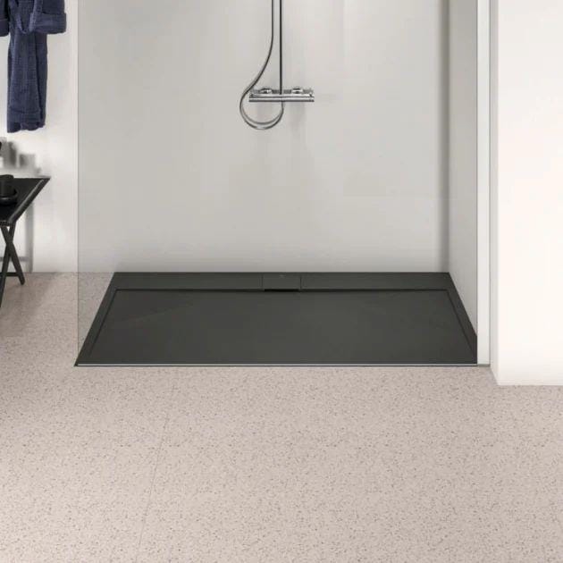 Ideal Standard Rectangle Shower Tray Ideal Standard Ultra Flat S i.life Shower Tray in Jet Black