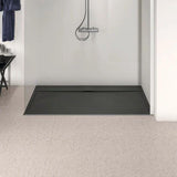 Ideal Standard Rectangle Shower Tray Ideal Standard Ultra Flat S i.life Shower Tray in Jet Black
