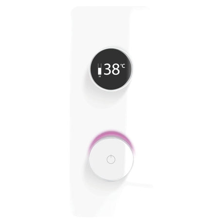 TED Concealed Shower Valve Matt White TED Togo 2/3 Outlet Concealed Digital Shower Valve with Square Plate