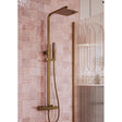 Aquarius Shower Set Aquarius Zanelli Square Exposed Valve Adjustable Shower Set in Brushed Bronze