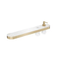 Crosswater Shelf Brushed Brass Crosswater Velo Shelf, Soap Dispenser and Tumbler Holder