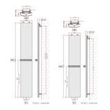 Reina Flat Panel Radiator Reina Picoli Aluminium Central Heating Vertical Radiator