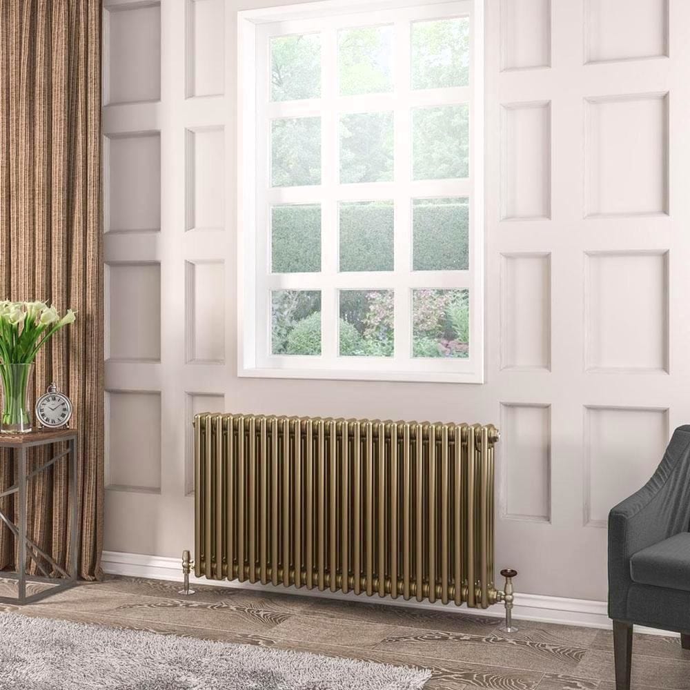 Eastbrook Column Radiator 600 x 1148 / Electric Only Eastbrook Rivassa Traditional 3 Column Radiator in Bronze Effect