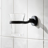 Miller Tumbler Holder Matt Black Miller Bond Wall Mounted Tumbler and Holder