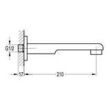 Flova Bath Spout Flova Essence Bath Spout in Diamond Chrome