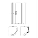 Crosswater Quadrant Shower Enclosure Crosswater Asura 8mm Quadrant Sliding Shower Door