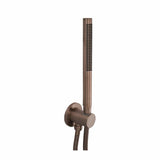 JTP Shower Handset Brushed Bronze JTP VOS Wall Mounted Designer Round Outlet with Shower Handset and Hose