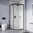 Crosswater Quadrant Shower Enclosure Matt Black / 900 x 900mm Crosswater Clear 6 Quadrant Shower Enclosure