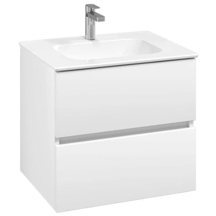 Villeroy & Boch Wall Mounted Vanity Unit Villeroy & Boch Arto Wall Mounted 600mm Two Drawer Vanity Unit with Basin