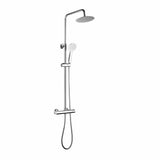 Aquadart Exposed Shower Set Aquadart Equate Exposed Thermostatic Shower Set with Adjustable Riser, Shower Head and Handset in Chrome