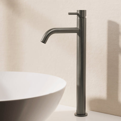 Crosswater Tall Basin Tap Slate Crosswater MPRO Deck Mounted Tall Basin Mixer Tap