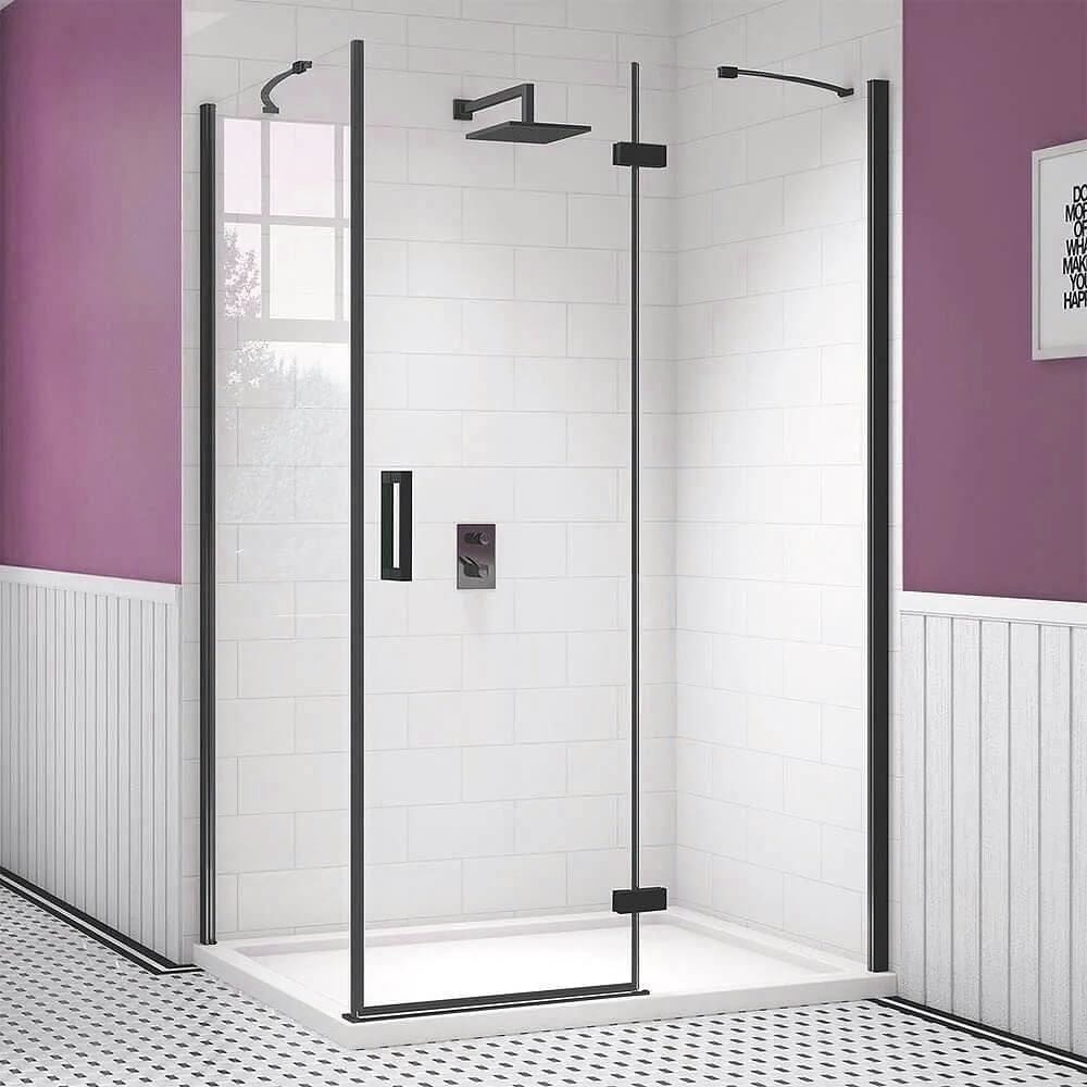 Merlyn Ionic Essence Frameless Hinged Shower Door and Inline Panel