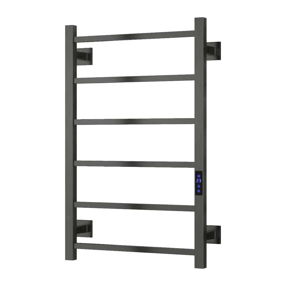 Reina Designer Towel Radiator 800 x 500mm / Gun Metal Reina Velino Dry Electric Designer Towel Radiator