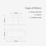 Villeroy & Boch Robe Hook Villeroy & Boch Elements - Striking Double Towel Hook