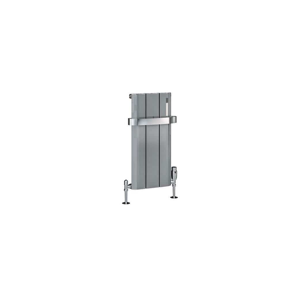 Eastbrook Panel Radiator Eastbrook Peretti Straight Vertical Aluminium Radiator in Polished Aluminium