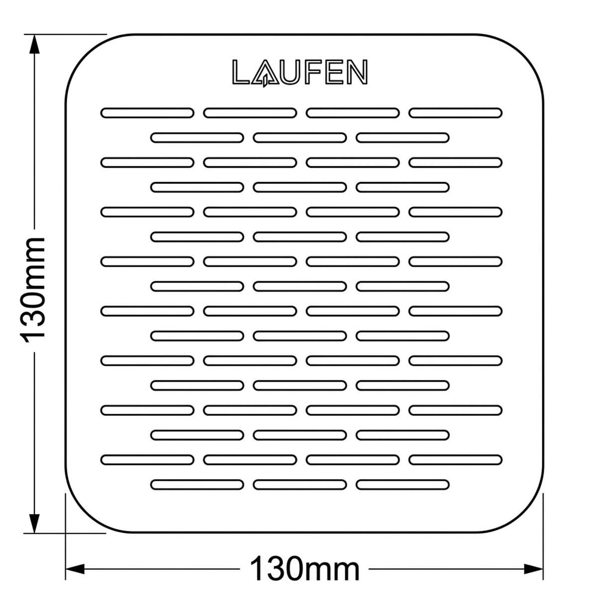 Laufen Marbond Alternative Shower Tray Waste Cover with Dash Line Design