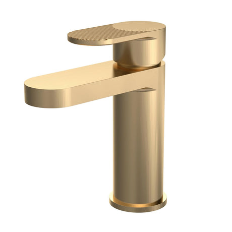 Aquarius Bathrooms Mono Basin Tap Brushed Brass Aquarius Deco Mono Basin Mixer with Click-Clack Waste