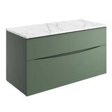 Crosswater Wall Mounted Vanity Unit Crosswater Glide II Wall Mounted Two Drawer Vanity Unit with Worktop