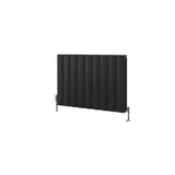 Eastbrook Panel Radiator Eastbrook Guardia Straight Horizontal Aluminium in Matt Black