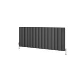 Eastbrook Panel Radiator Eastbrook Guardia Straight Horizontal Aluminium in Matt Anthracite